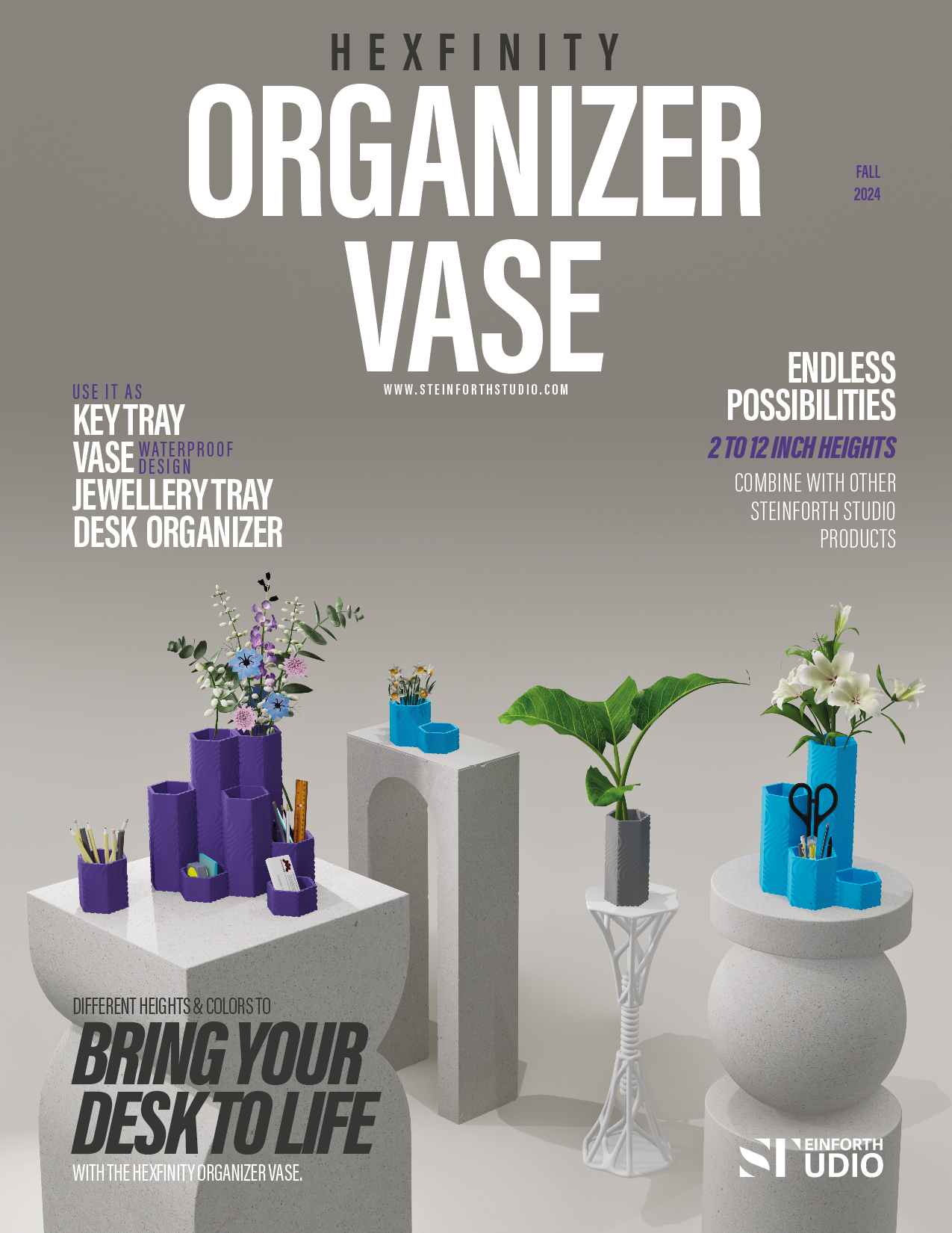 HEXFINITY ORGANIZER VASE